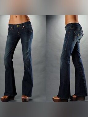 True Religion Joey Twisted Flare Vintage Denim Jeans